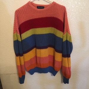 rainbow American apparel knit sweater